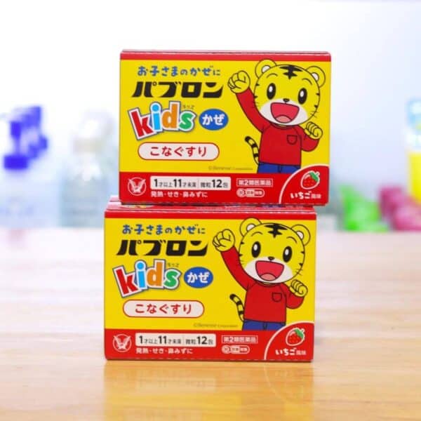 Bột trị cảm cúm Taisho Pabron Kids 12 gói 2 (1)