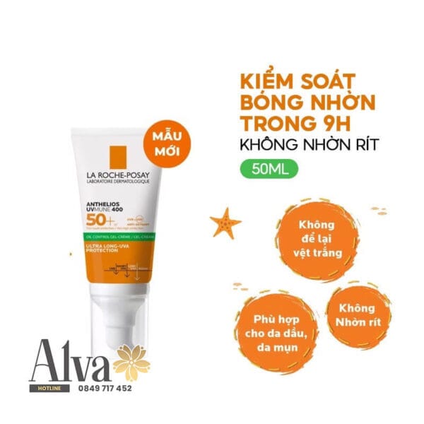 Kem Chống Nắng La Roche-Posay Anthelios UVMune 400 50ml chống nắng phổ rộng, kiềm dầu