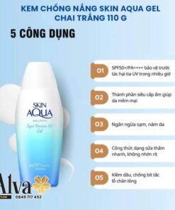 Kem chống nắng Skin Aqua Gel chai trắng 110 g nội địa nhật 113 (1)