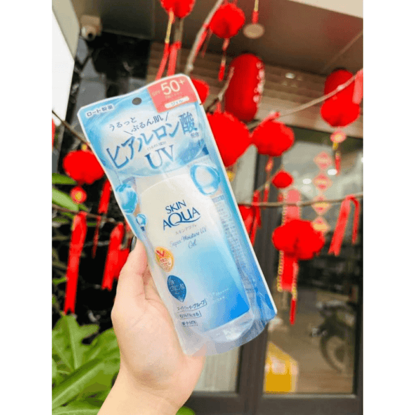 Kem chống nắng Skin Aqua Gel chai trắng 110 g nội địa nhật 123 (1)