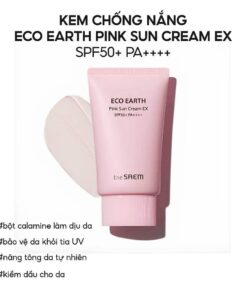 Kem chống nắng The Saem Eco Earth Pink Sun Cream hồng 2 (1)