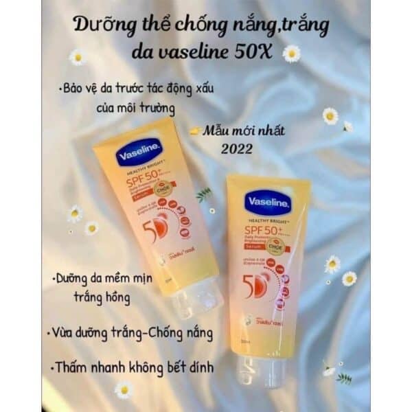 Kem chống nắng body Vaseline 50X SPF 50 PA++++ (1)
