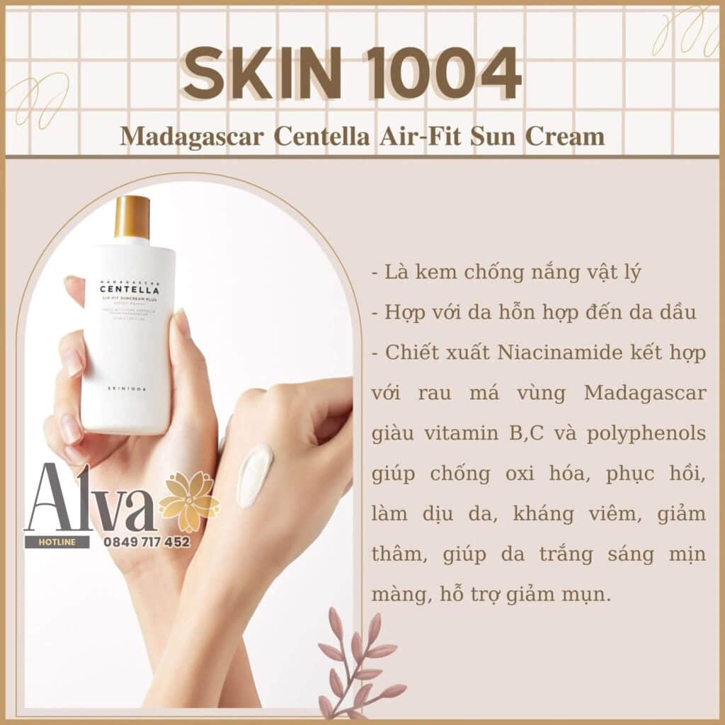 Kem chống nắng vật lí SKIN1004 Madagascar Centella Air Fit SunCream Plus SPF50+ PA++++ 2 (1)