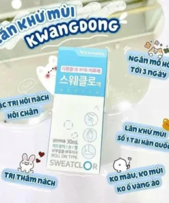 Lăn Khử Mùi Giảm Mồ Hôi Kháng Khuẩn Kwangdong Sweatclor Hàn Quốc 30ml 2