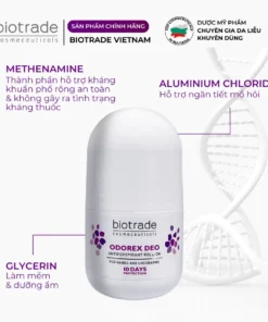 Lăn khử mùi, ngăn mồ hôi Biotrade Odorex Deo Antiperspirant Roll on 40ml 2