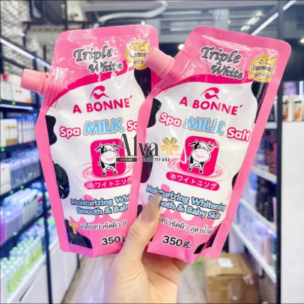 Muối Tắm Sữa Bò A Bonne Tẩy Da Chết Body 350g 22