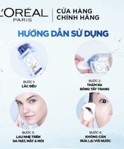 Nước Tẩy Trang L’Oreal Micellar Water hướng dẫn sử dụng