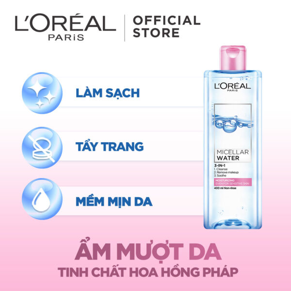 Nước Tẩy Trang L’Oreal Micellar Water màu tím