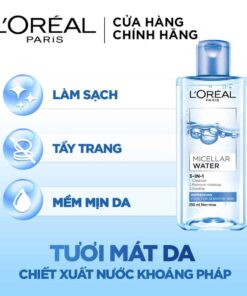 Nước Tẩy Trang L’Oreal Micellar Water màu xanh nhạt
