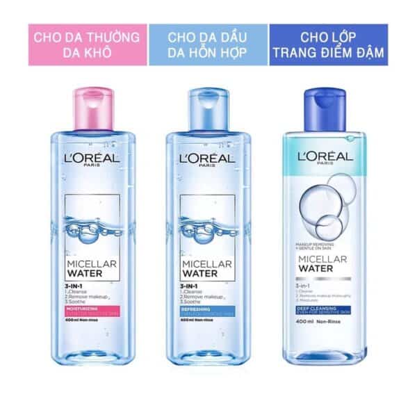 Nước tẩy trang L'Oreal Paris 3 in 1 Micellar Water