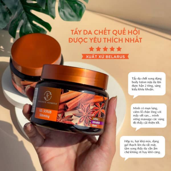 Tẩy tế bào chết quế hồi Nga Gel Scrub Coffee & Cinnamon Cloves 380g 212